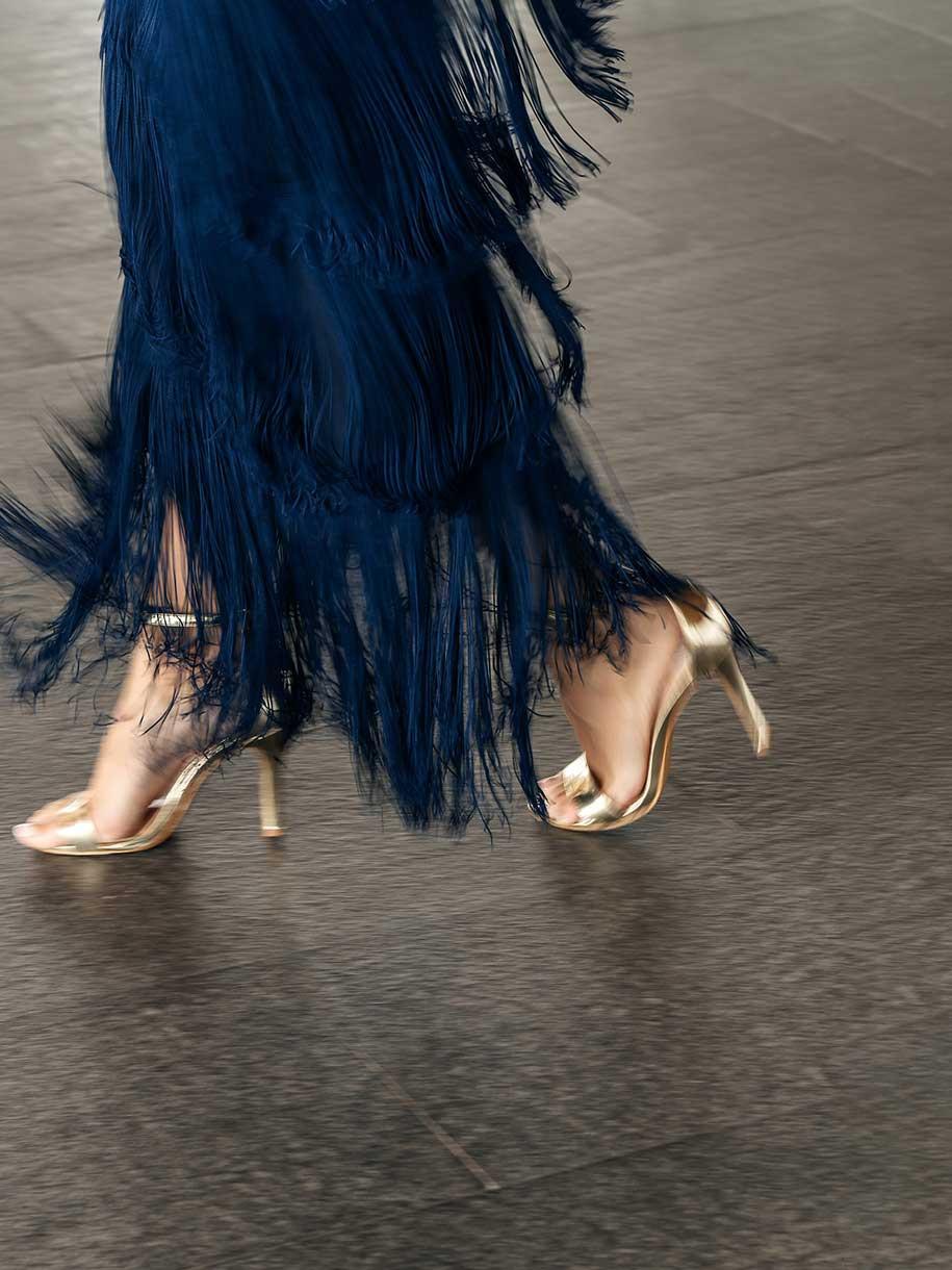 VESTIDO FLECOS AZUL NOCHE