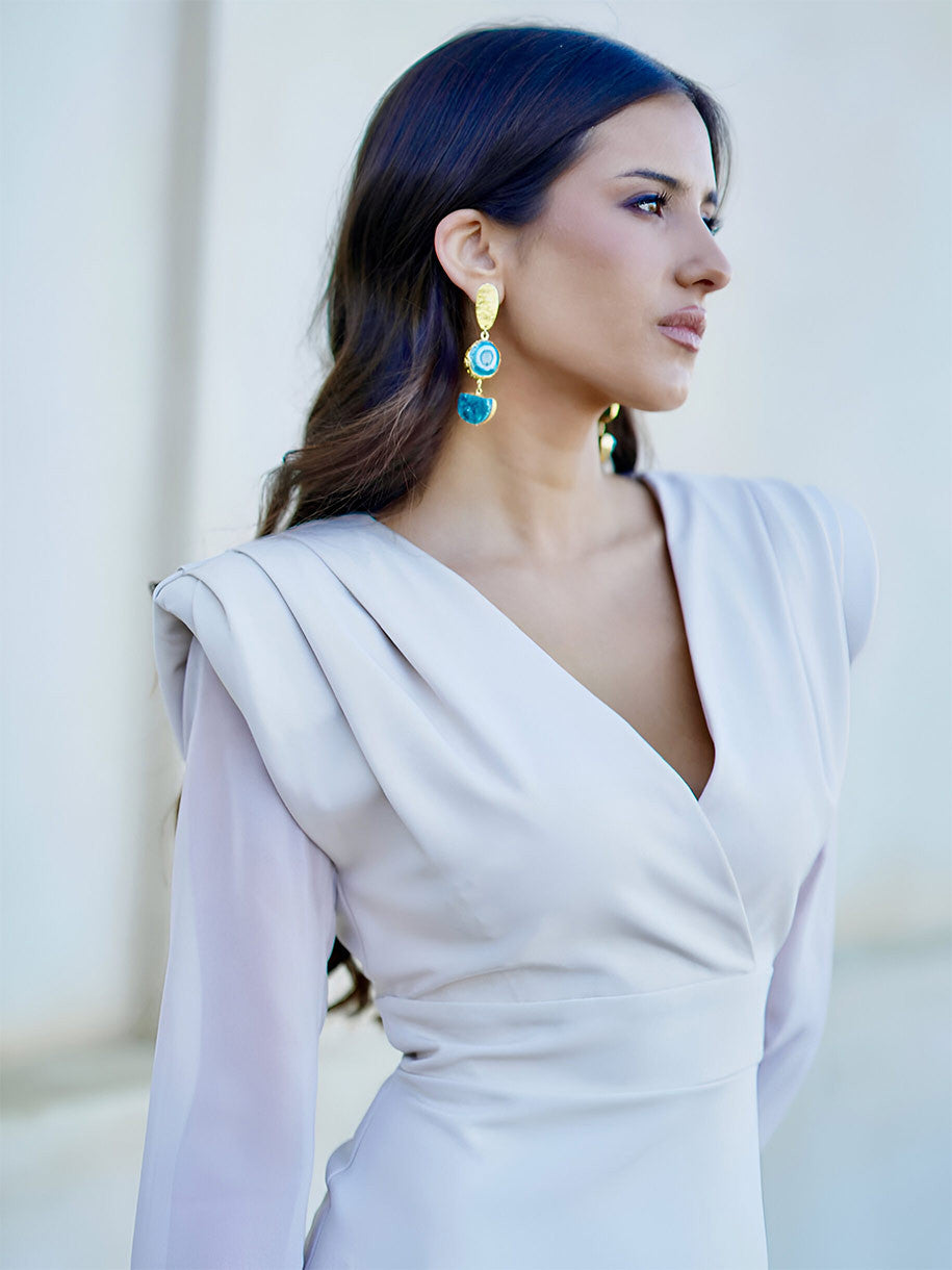 VESTIDO BEIGE LA GABRIELA