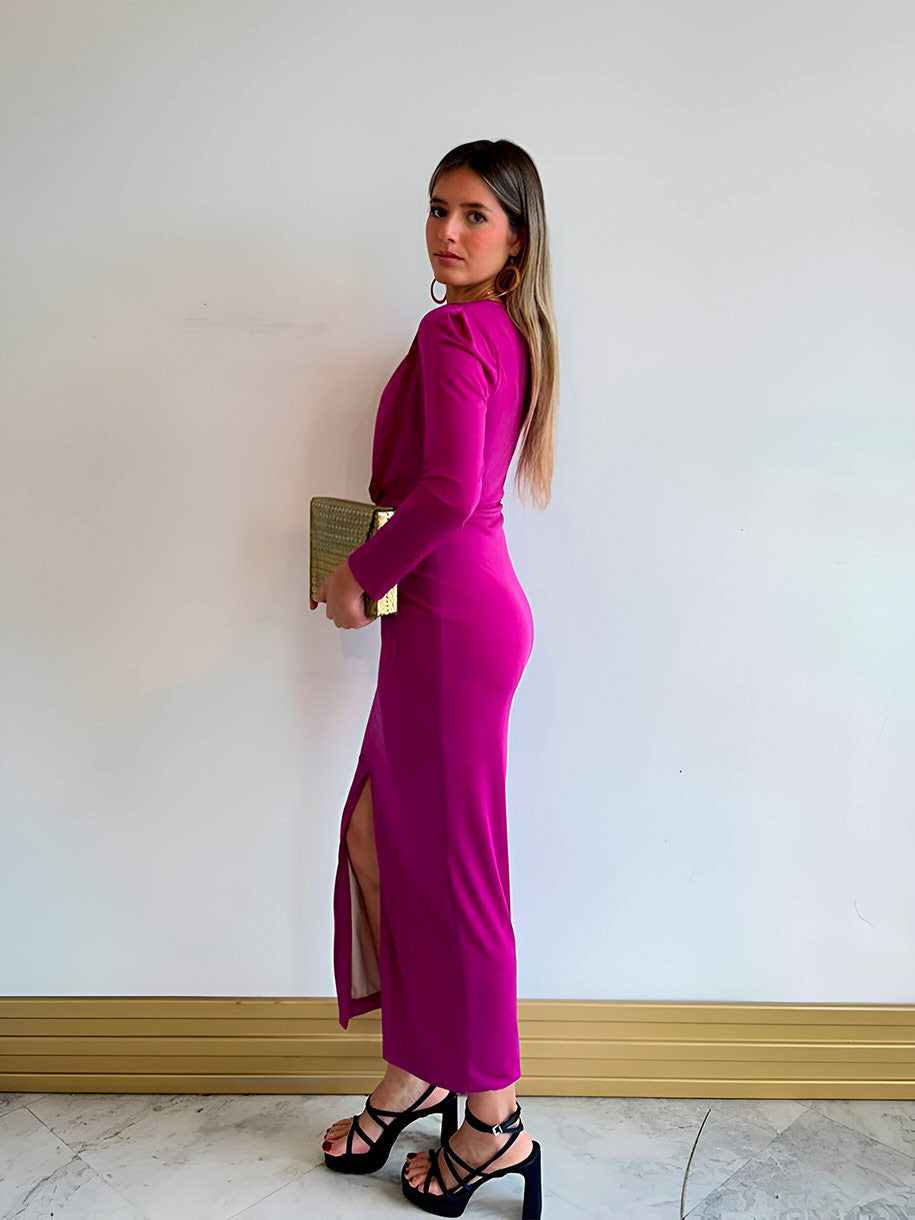 VESTIDO DE FIESTA FRUNCIDO A.L.