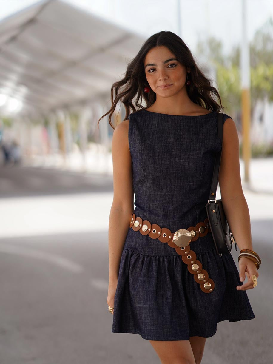 VESTIDO DENIM VOLANTÓN