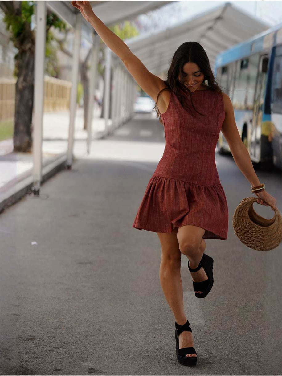 VESTIDO DENIM VOLANTÓN