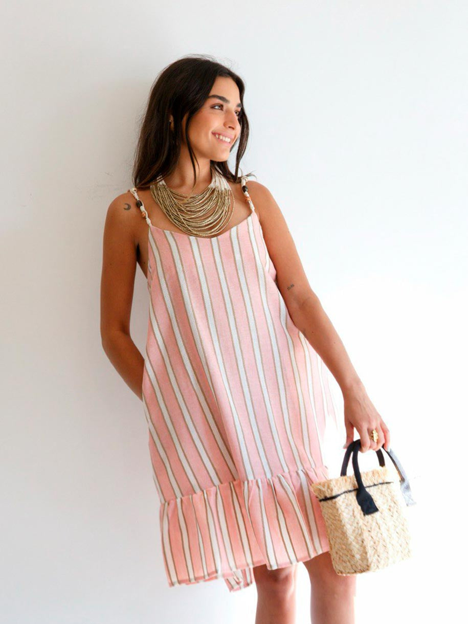 VESTIDO RAYAS CANARIAS