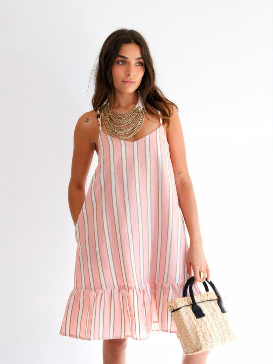 VESTIDO RAYAS CANARIAS