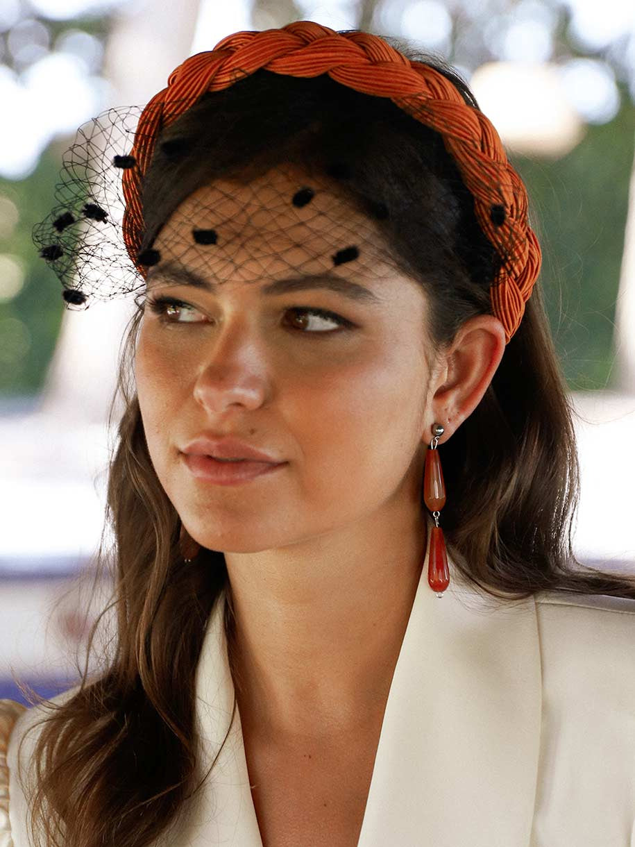 DIADEMA TRENZA CALABAZA