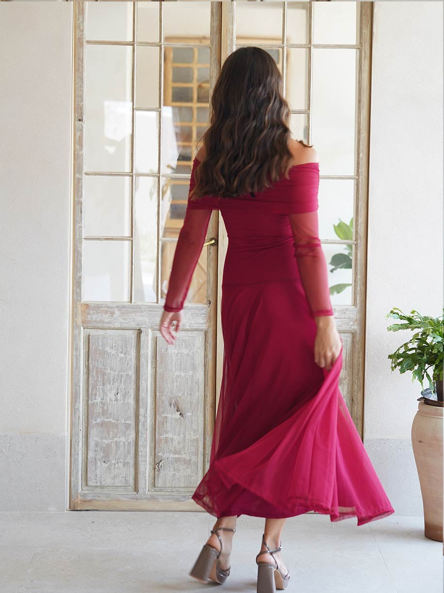 VESTIDO TUL BARDOT