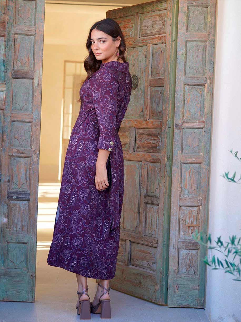 VESTIDO MEREN BERENJENA