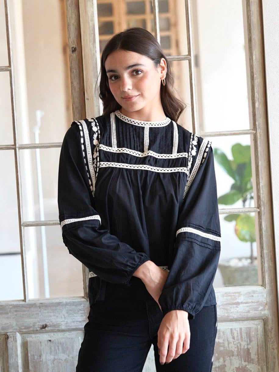 BLUSA BOHO BLACK