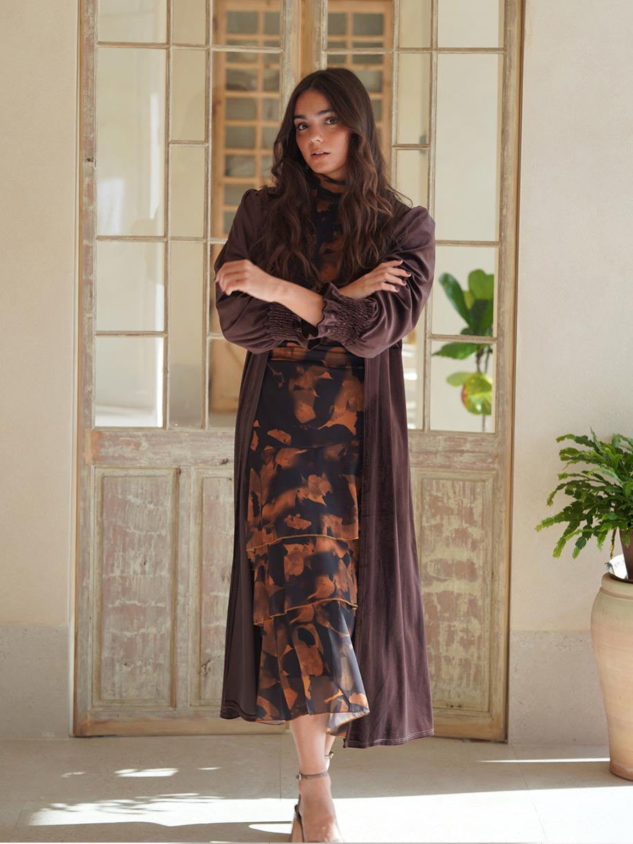 KIMONO TERCIOPELO FRUNCE