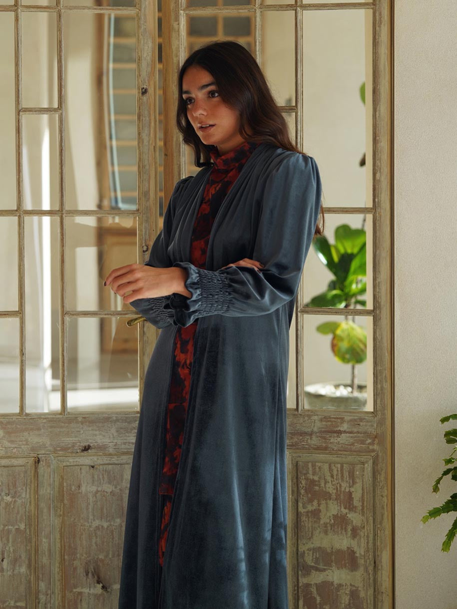 KIMONO TERCIOPELO FRUNCE