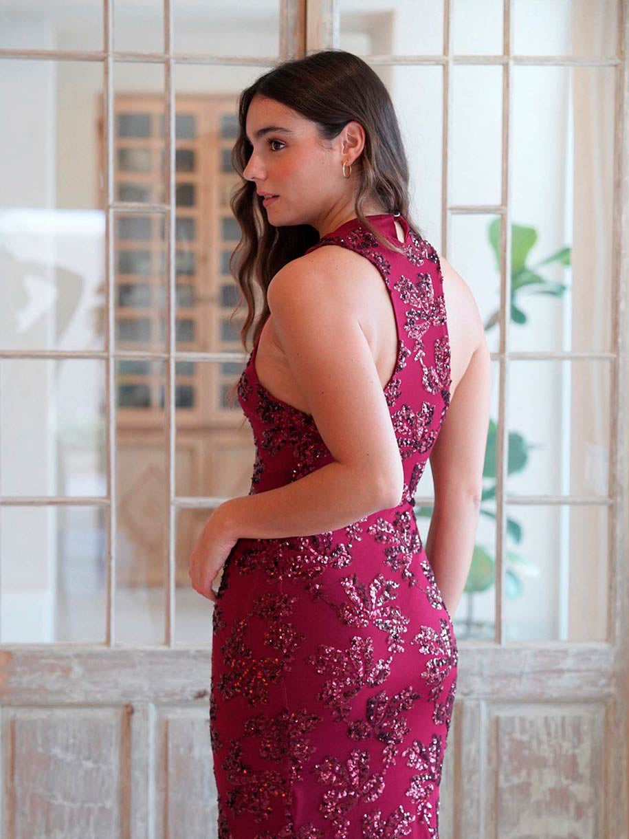 VESTIDO TUL BORDADO LENTEJUELAS