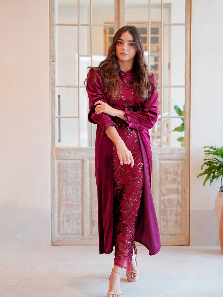 VESTIDO TUL BORDADO LENTEJUELAS