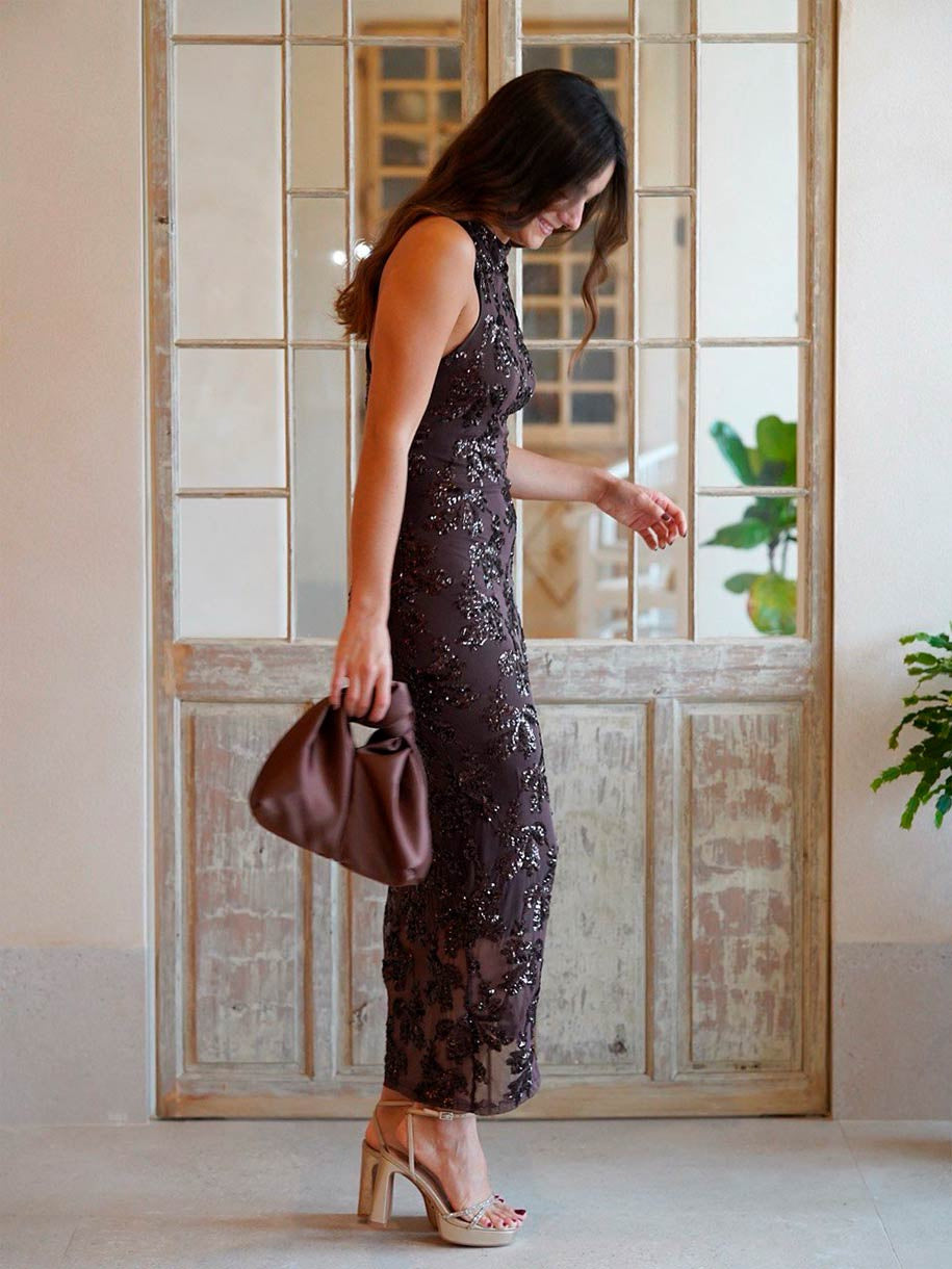 VESTIDO TUL BORDADO LENTEJUELAS