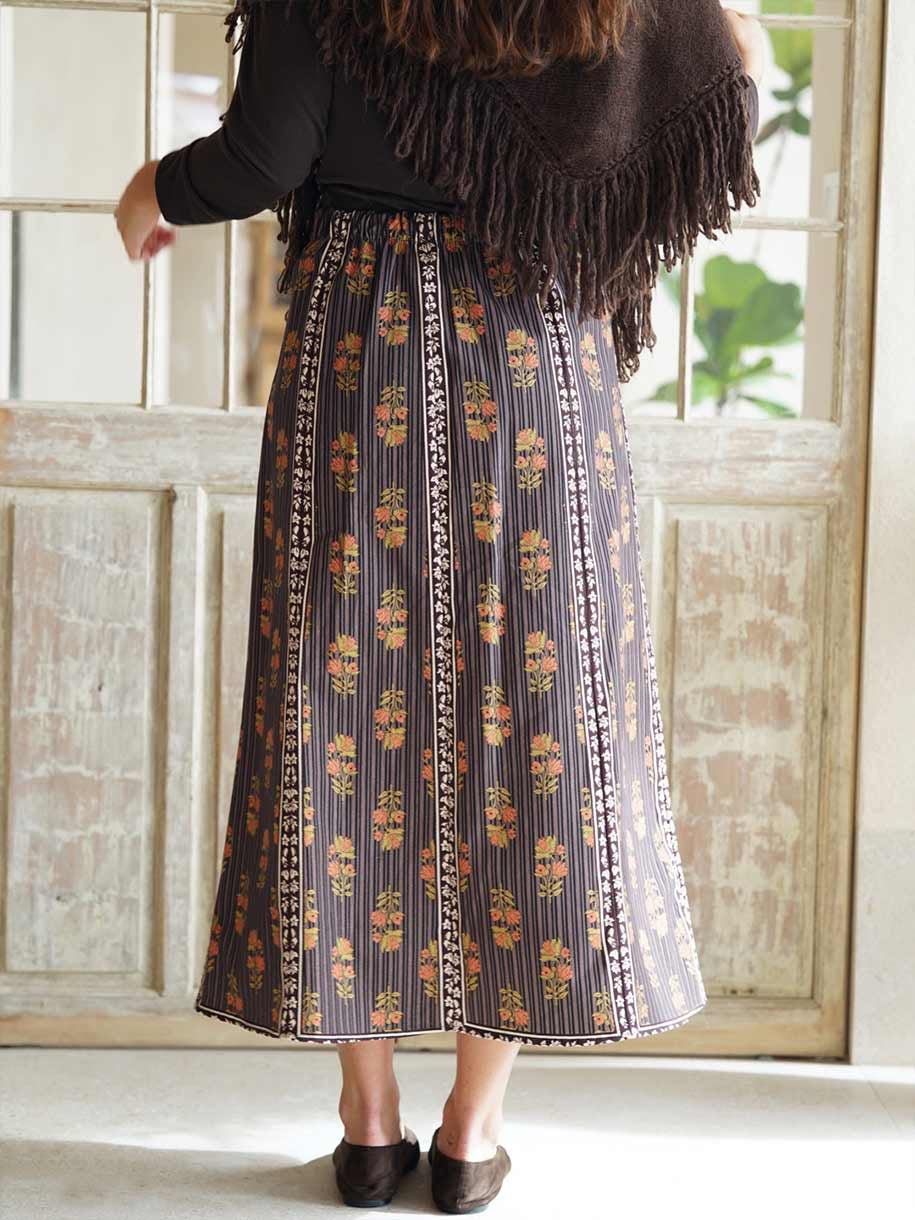 FALDA BOHEMIA DE FLORES