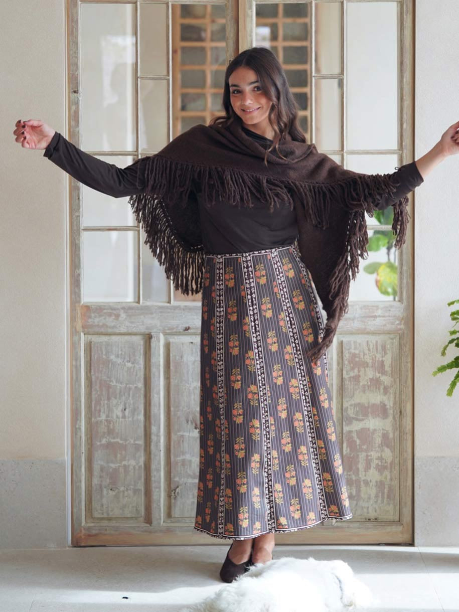 FALDA BOHEMIA DE FLORES