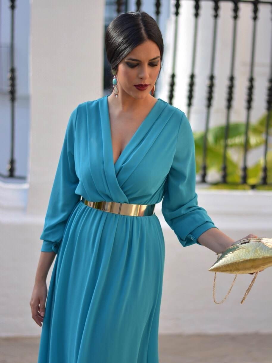 VESTIDO FIESTA LARGO A.L