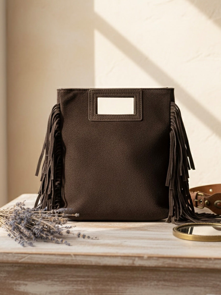 Bolso de flecos de mano, ideal de casual