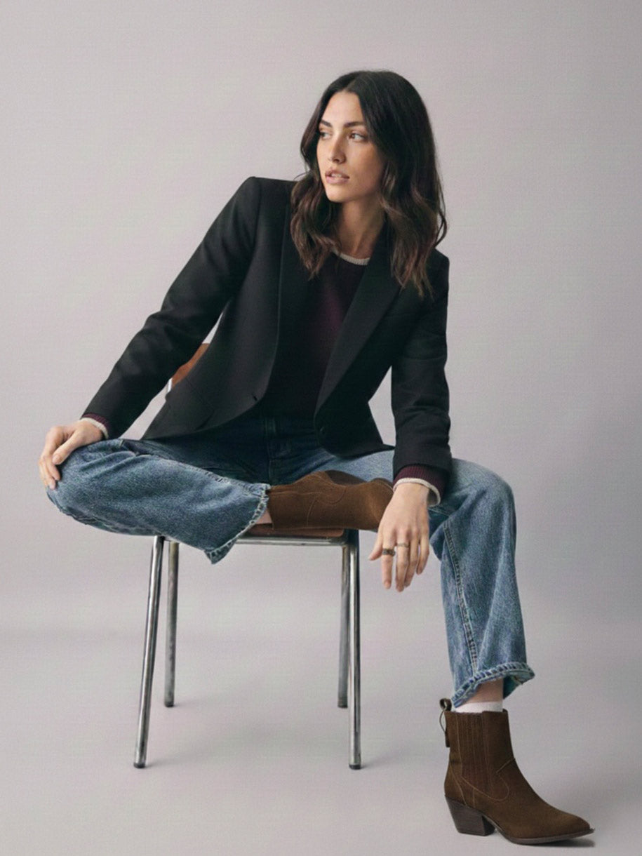 Botín de mujer en color camel