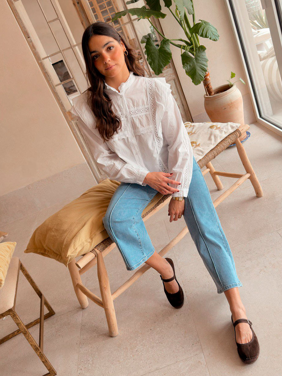 Camisa de Encaje en color blanco