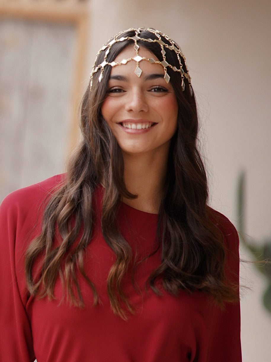 Casquete dorado para bodas