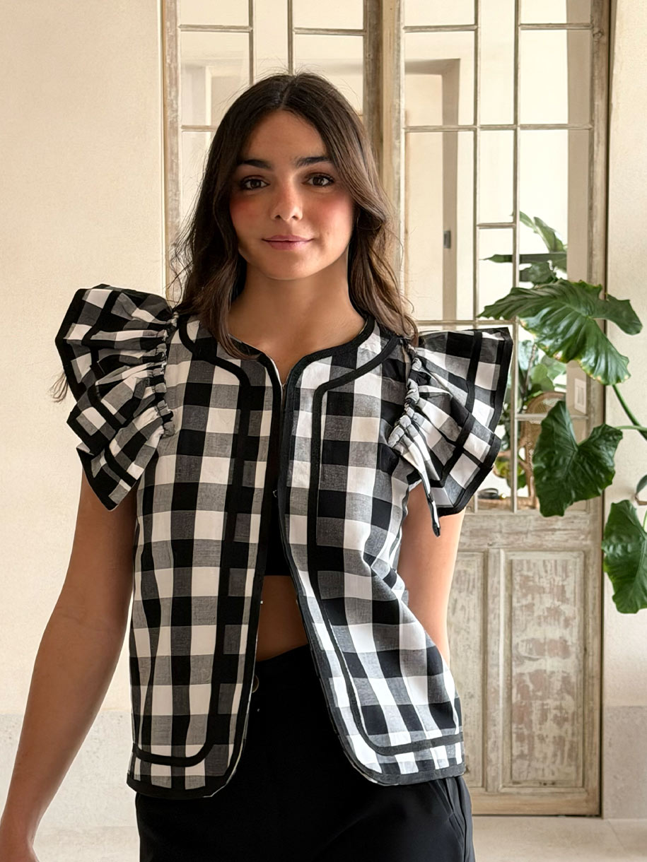 Chaleco vichy con cuadros