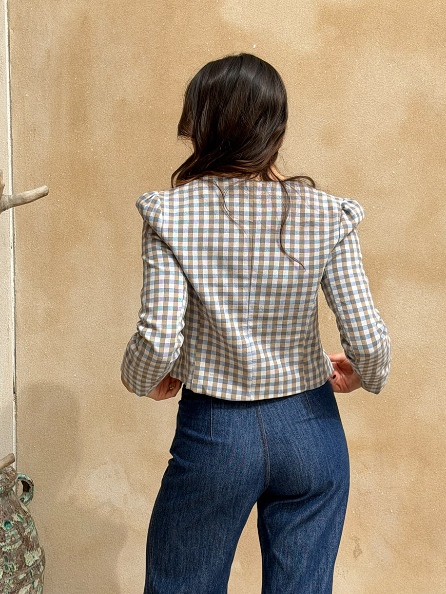 Chaqueta vichy casual para el dia a dia