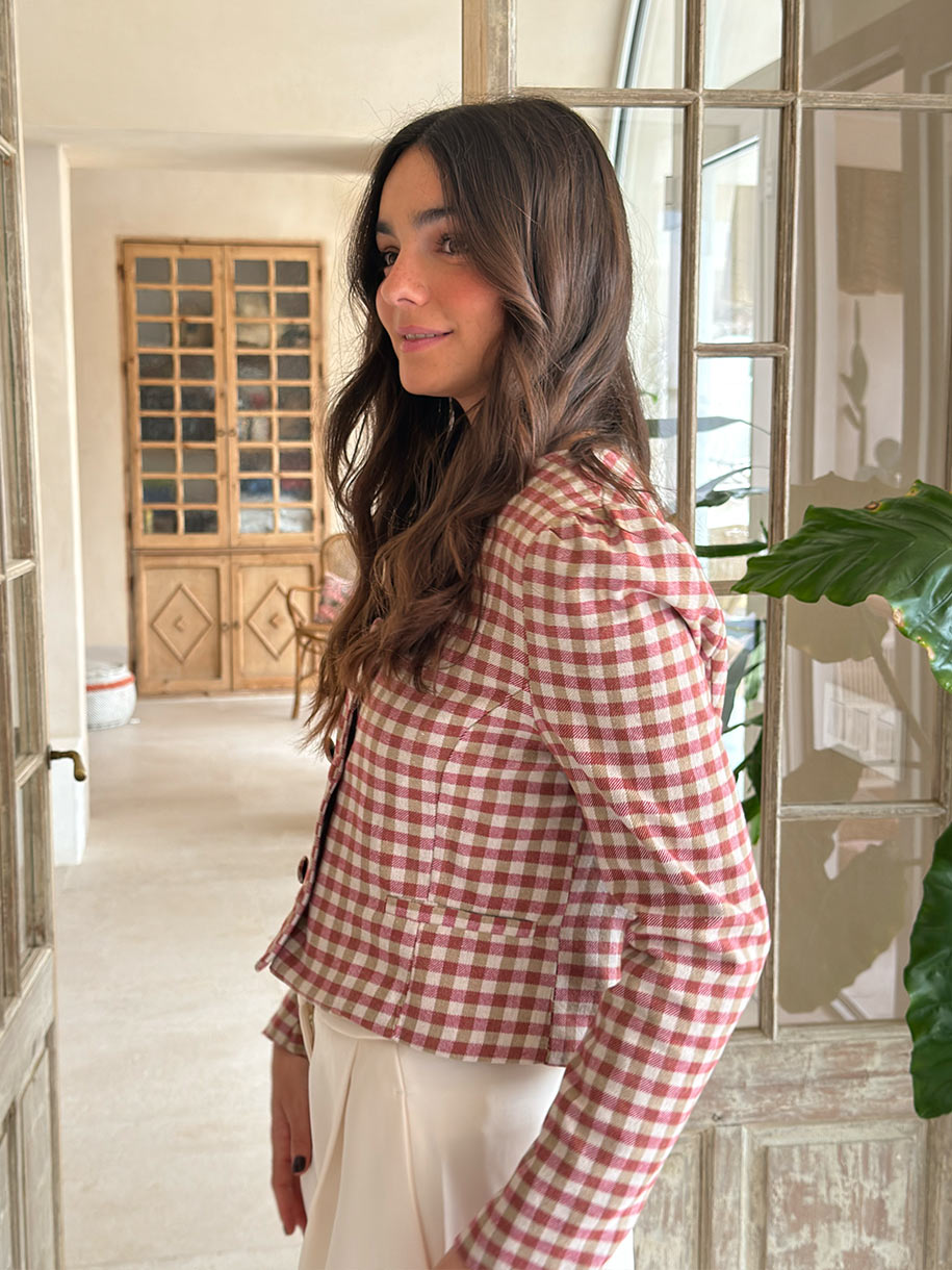 Chaqueta vichy barata