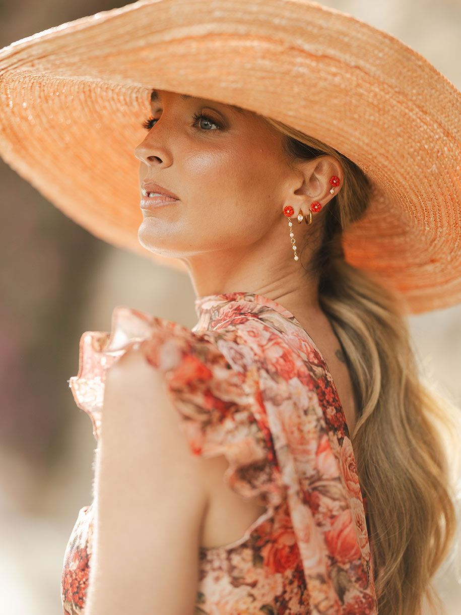 Conjunto de top de flores