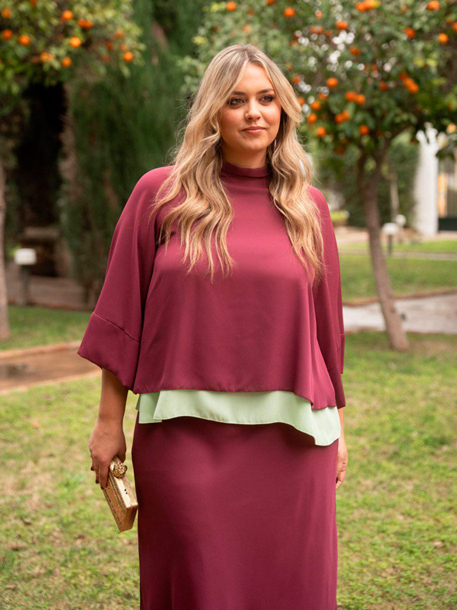 Conjunto de doble gasa de invitada