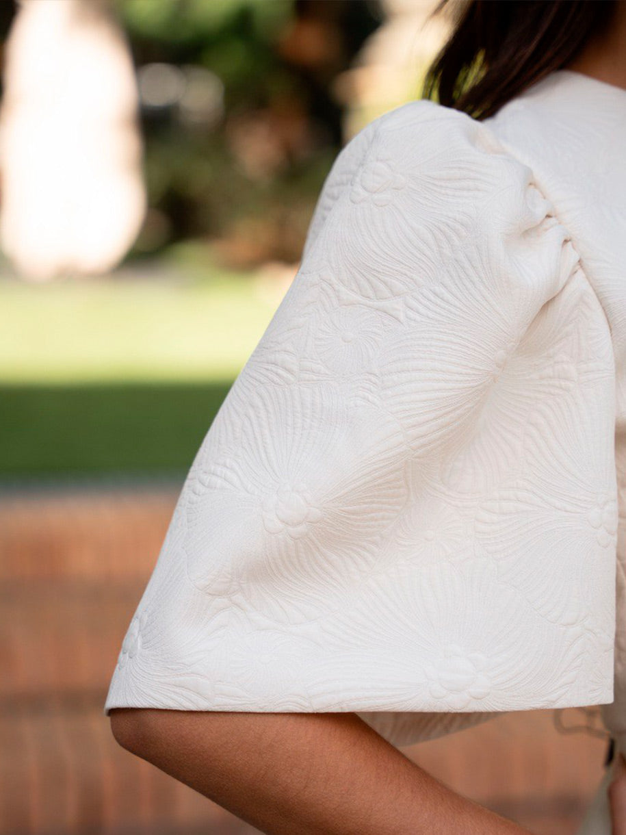 Blusa estampado con manga abullonada