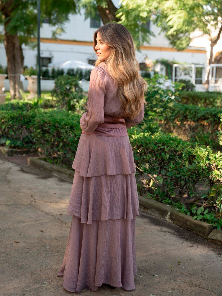 Conjunto Zalema con falda con tres volantes