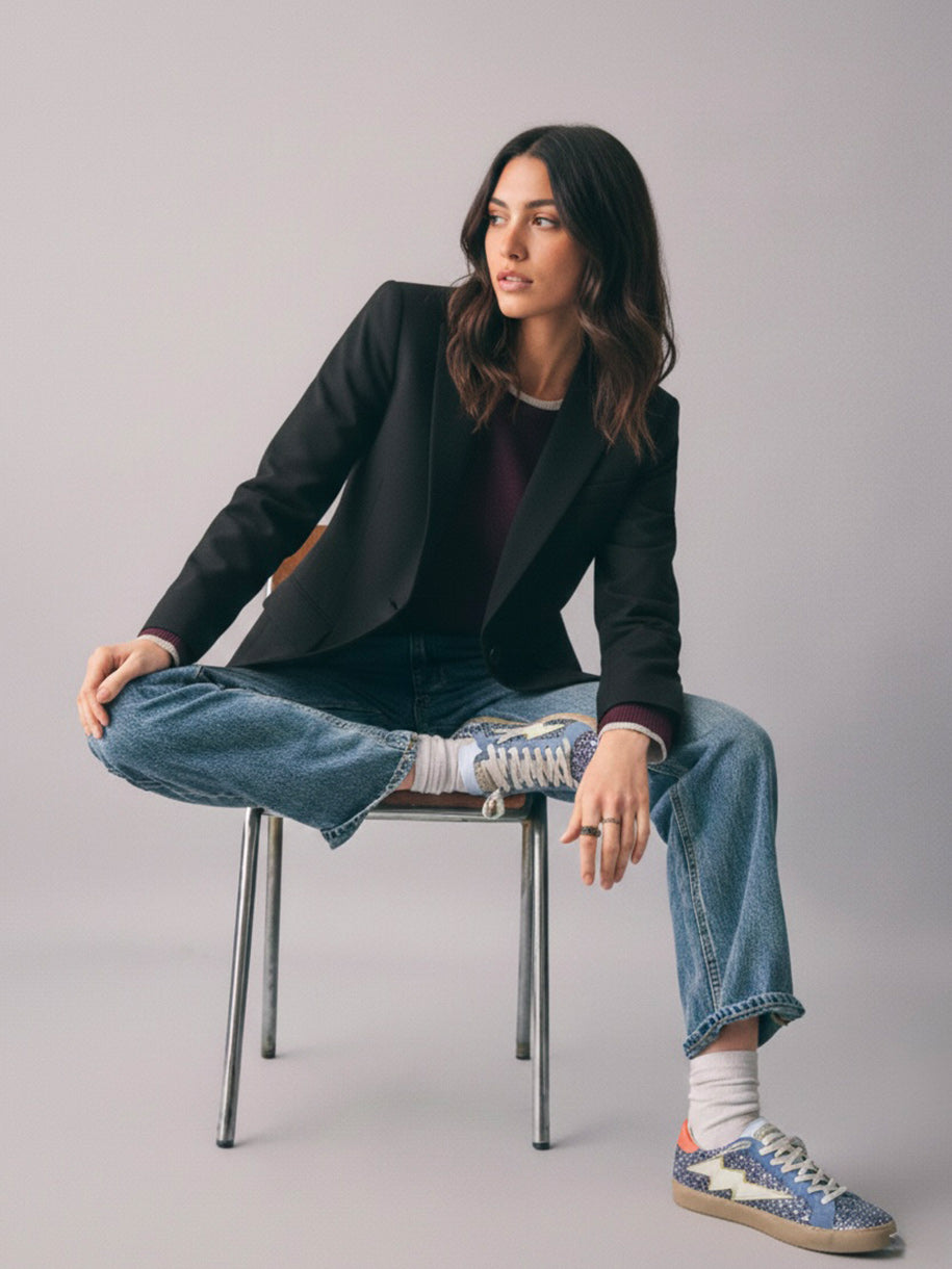 Zapatilla de mujer con brillos