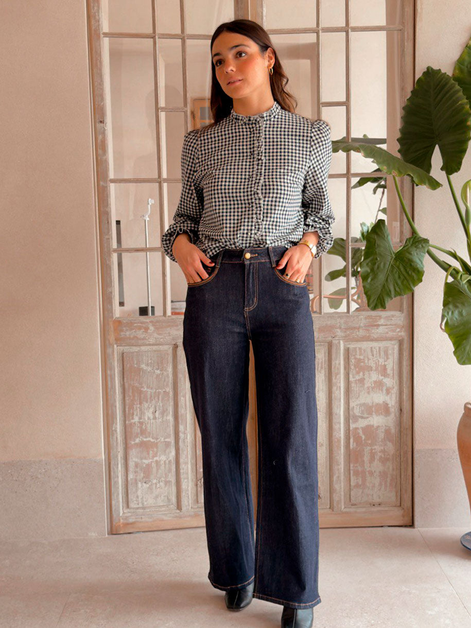 Jeans de Mujer con borde marrones