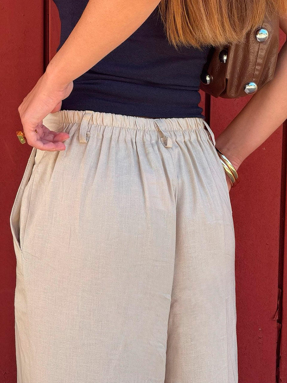 Pantalon lino lowcost