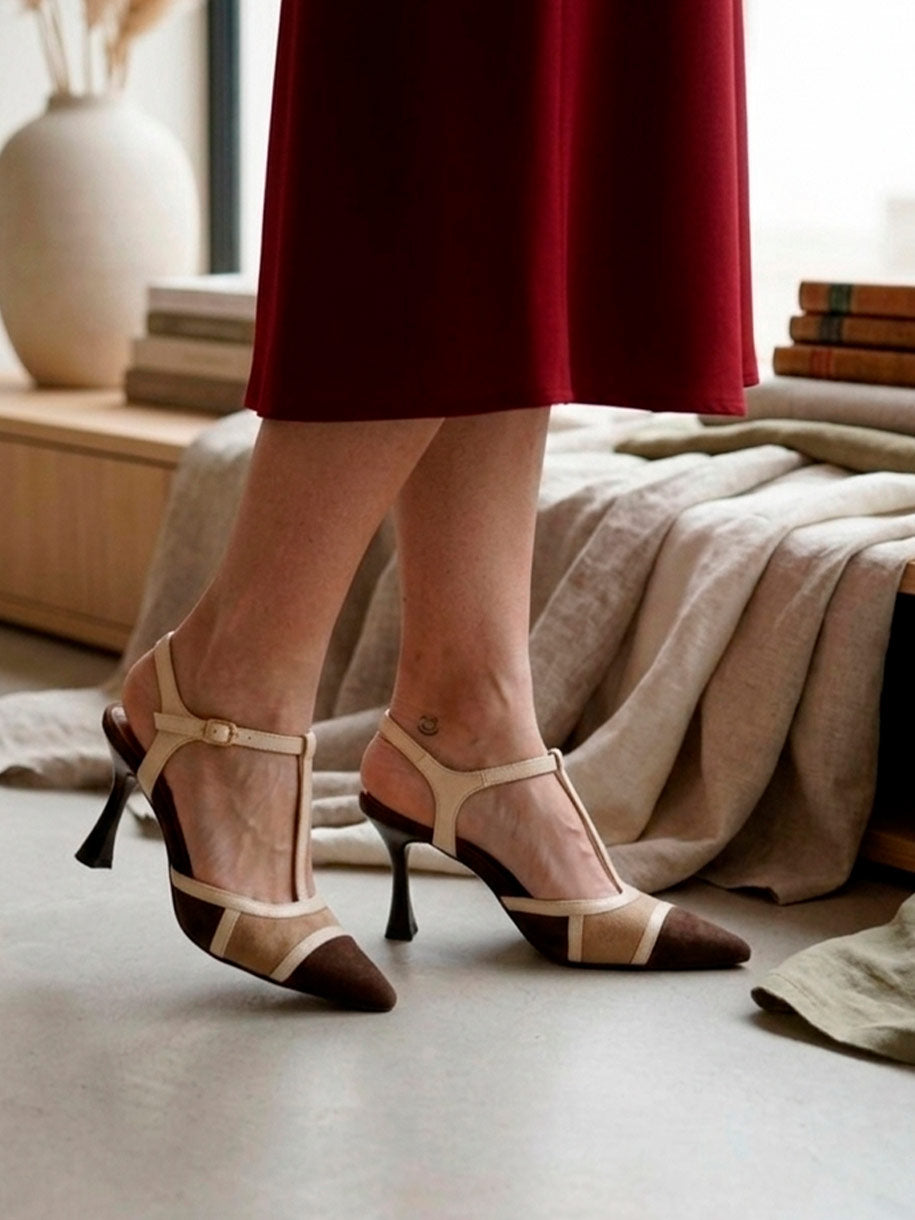 Stiletto de invitada en color nude