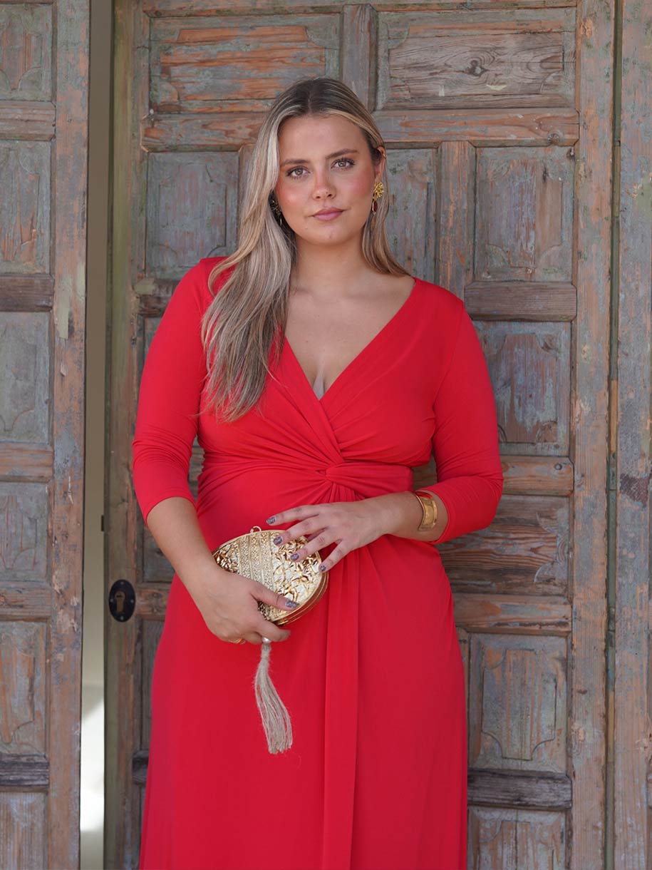 Vestido con manga larga de fiesta