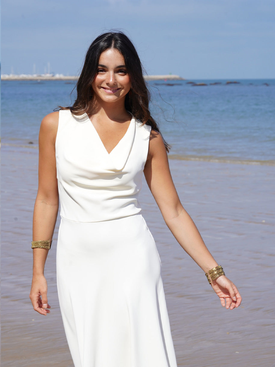 Vestido lowcost en blanco