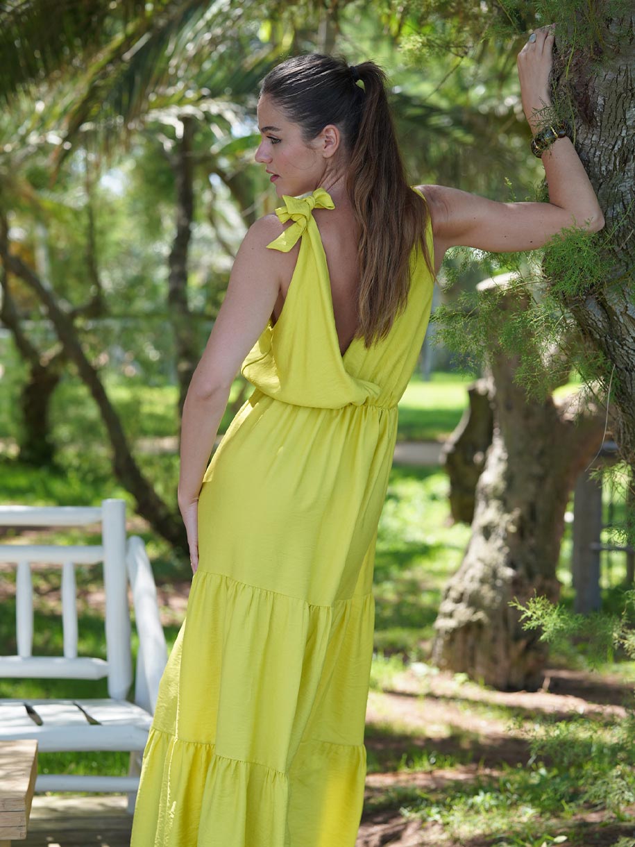 VESTIDO CRUZADO VOLANTES