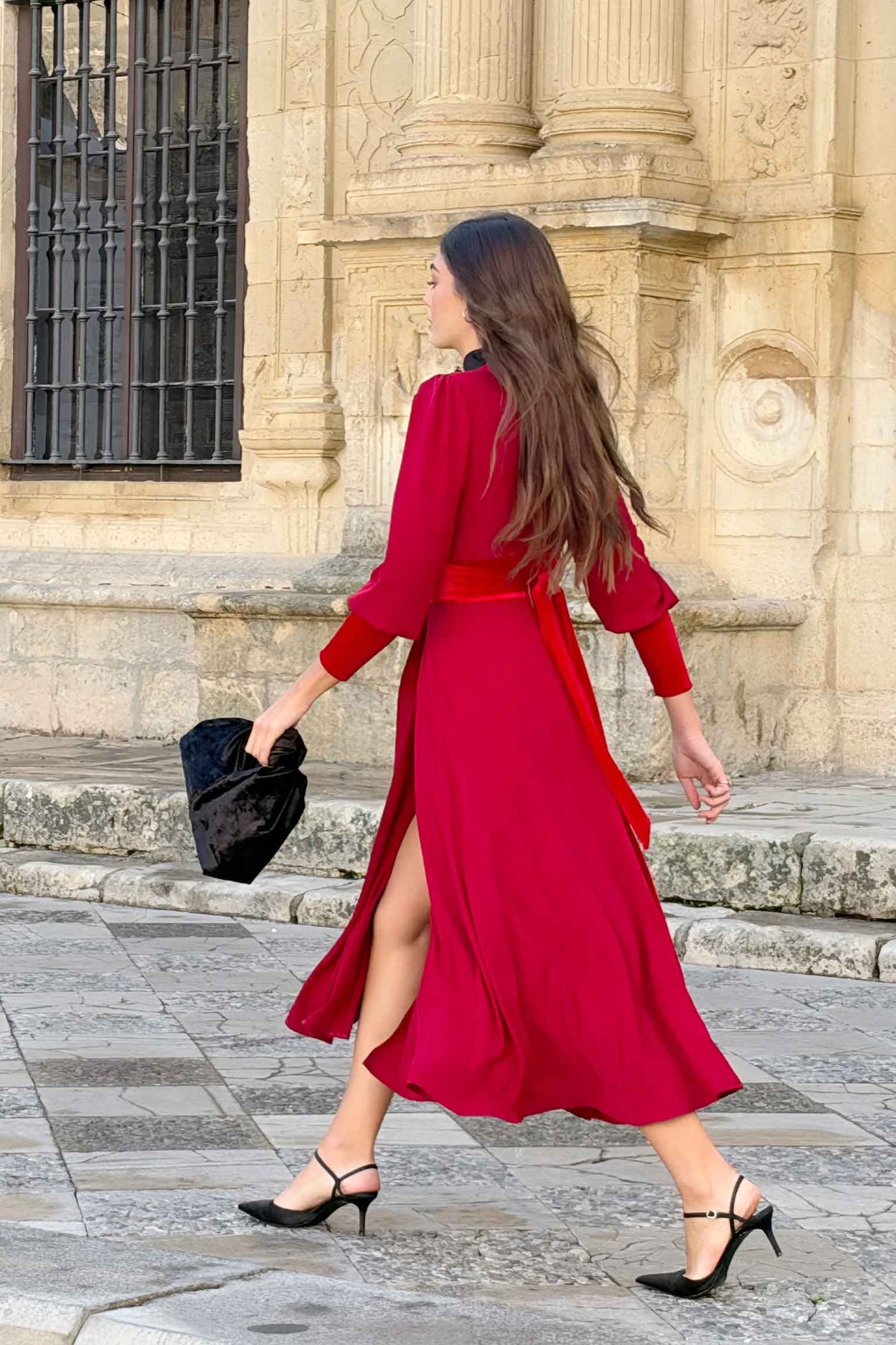 VESTIDO DUNEA TERCIOPELO ROUGE