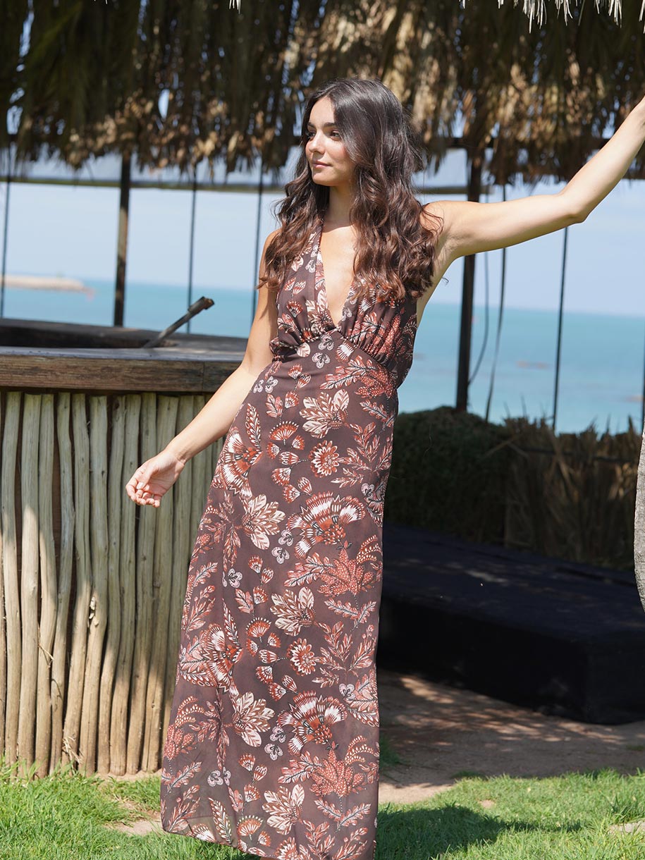 VESTIDO FLORES CHOCOLAT