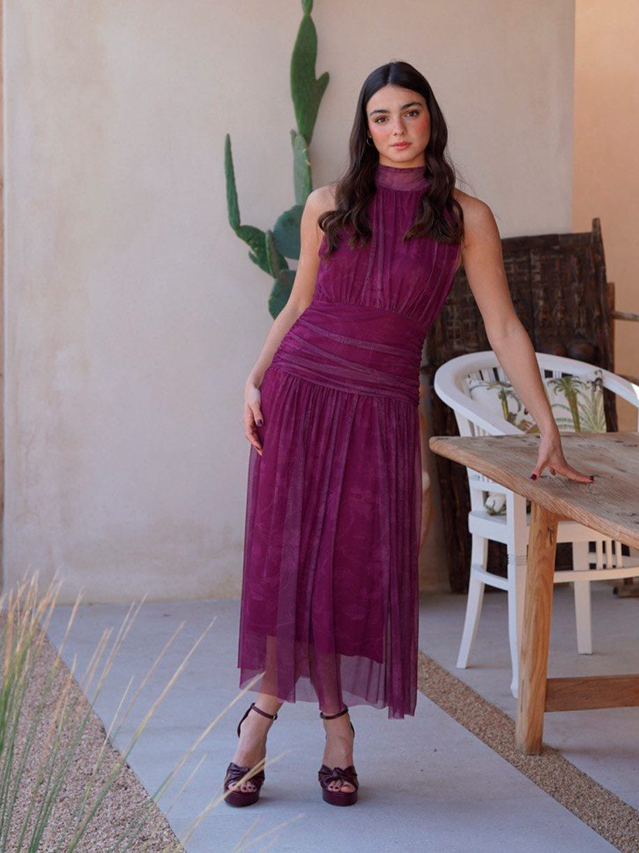 Vestido de fiesta midi