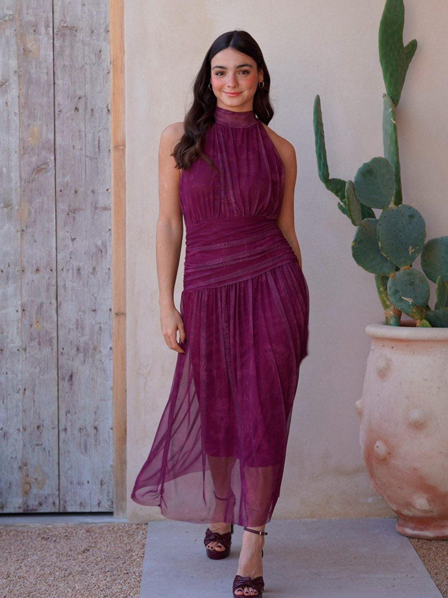 Vestido de invitada midi
