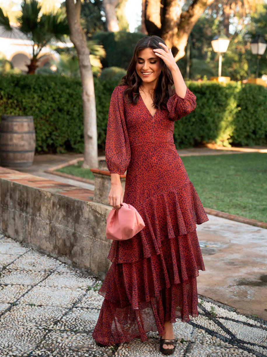 Vestido estampado de feria