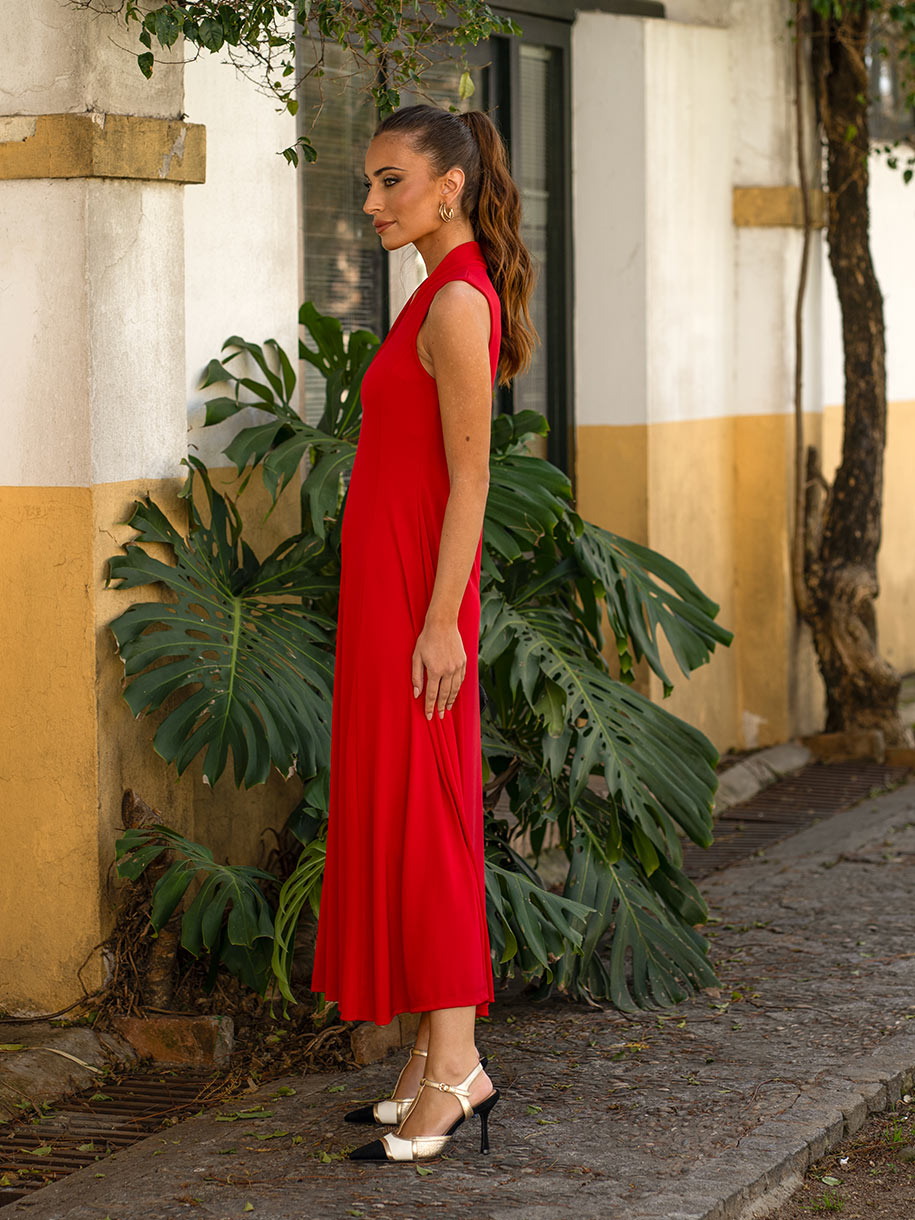 Vestido rojo de verano