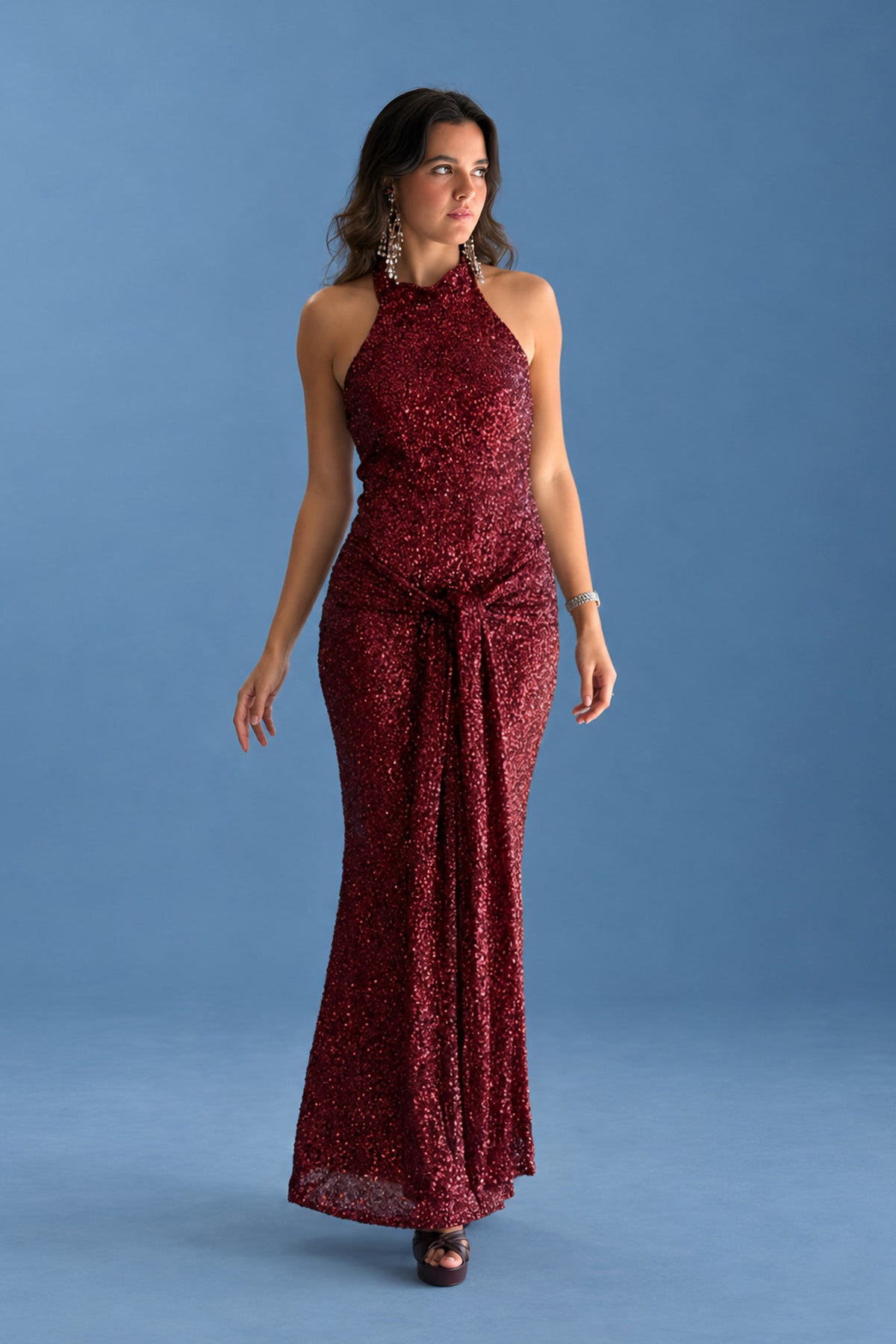 VESTIDO LENTEJUELAS LAZADA