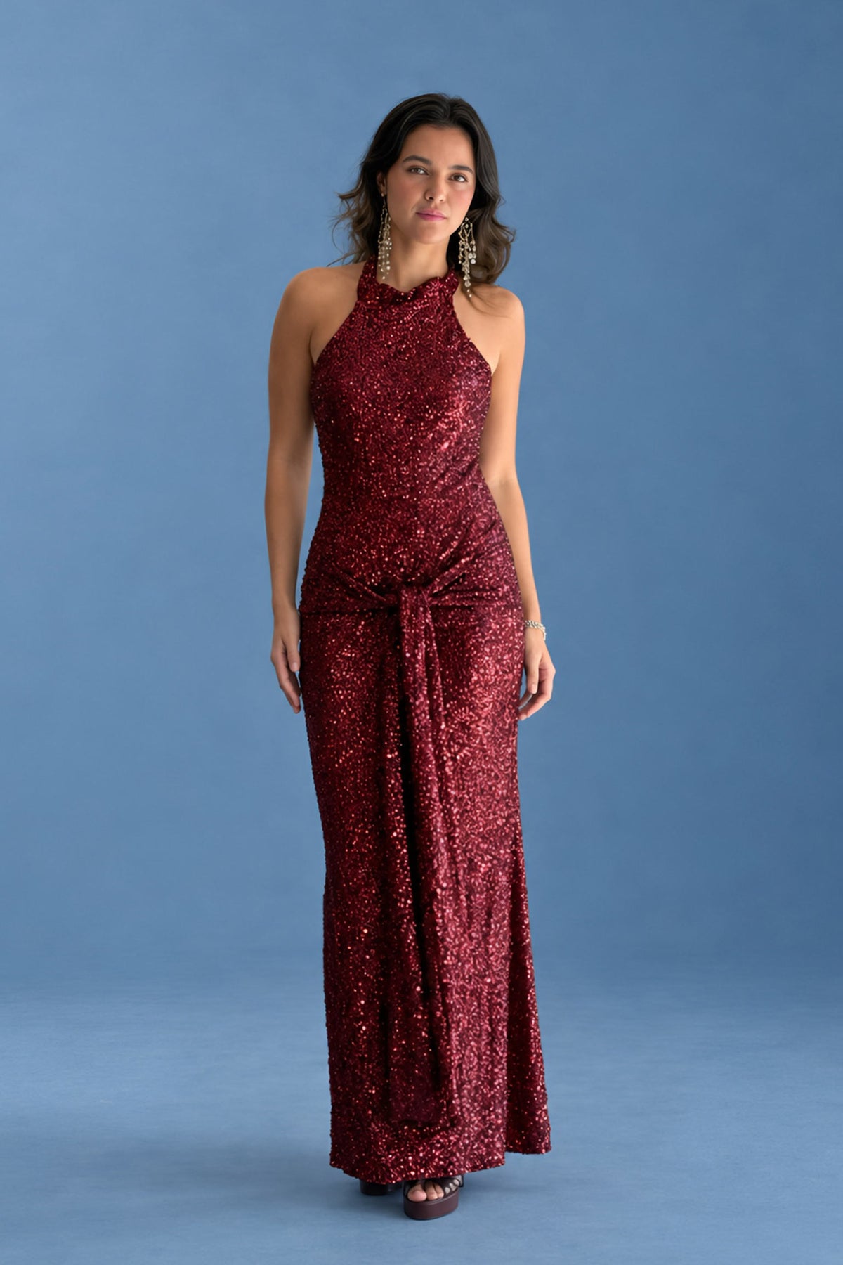 VESTIDO LENTEJUELAS LAZADA