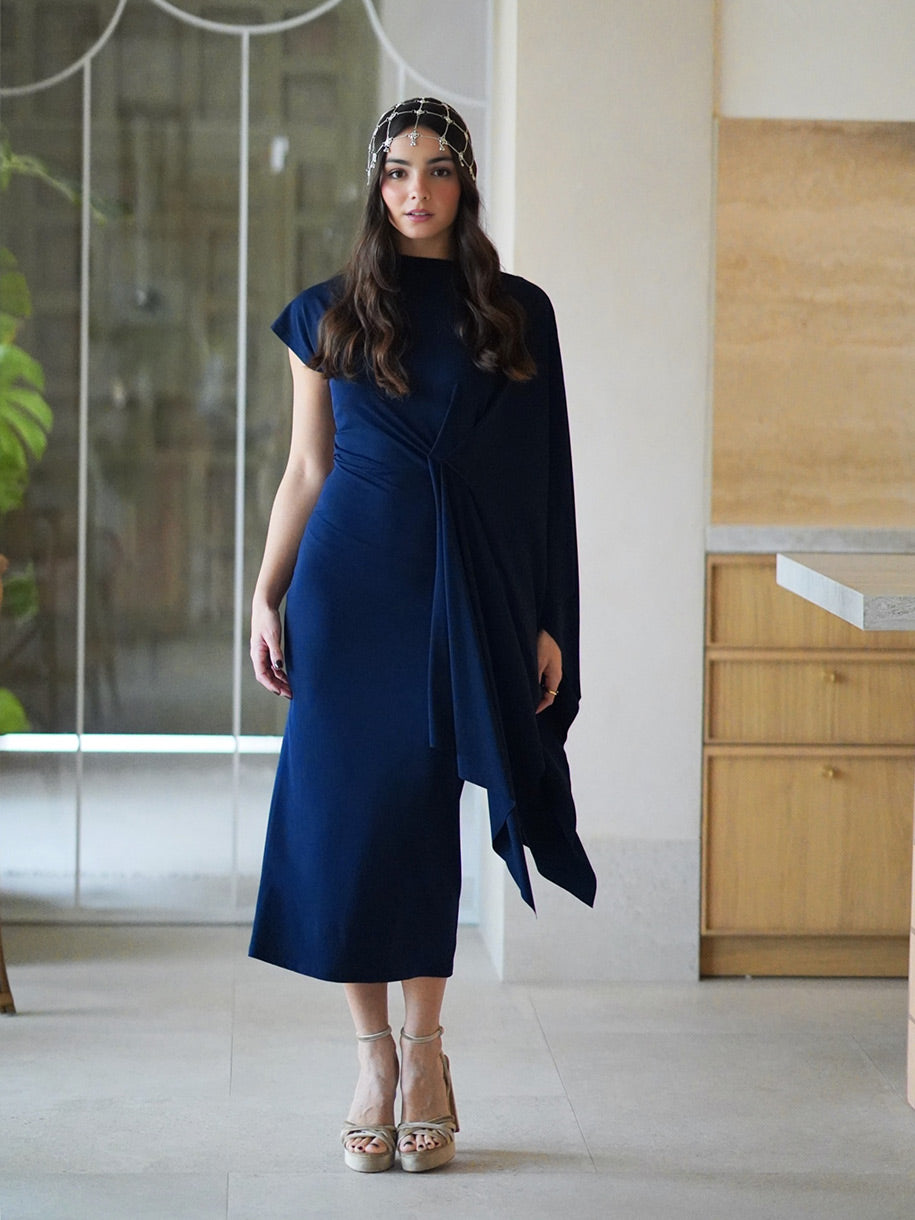 Vestido de fiesta en color azul marino