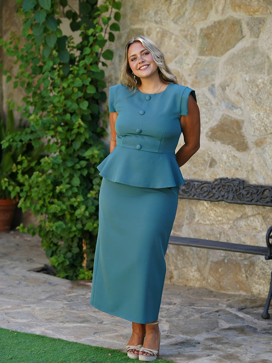 VESTIDO PEPLUM PALOMAR