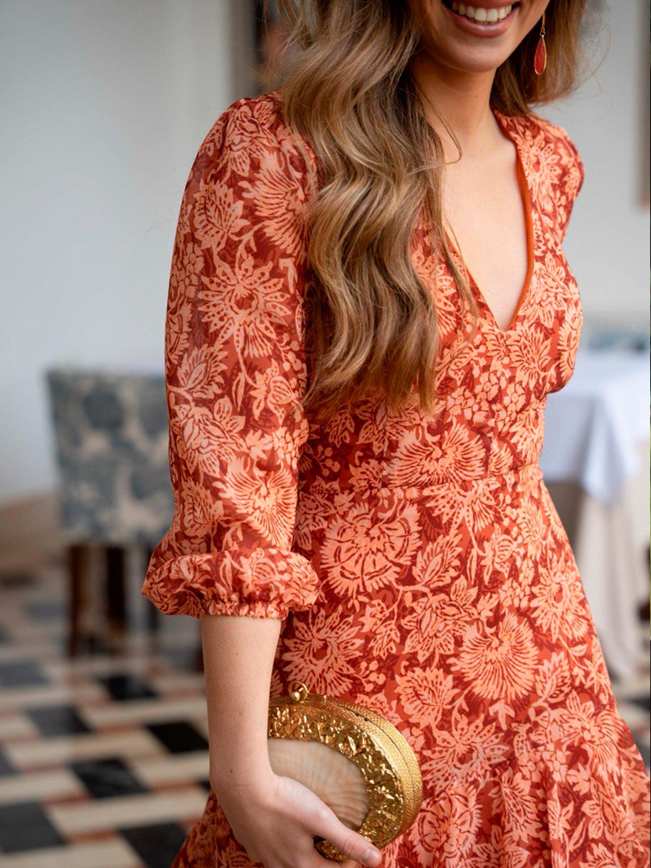 Vestido con manga engomada boda