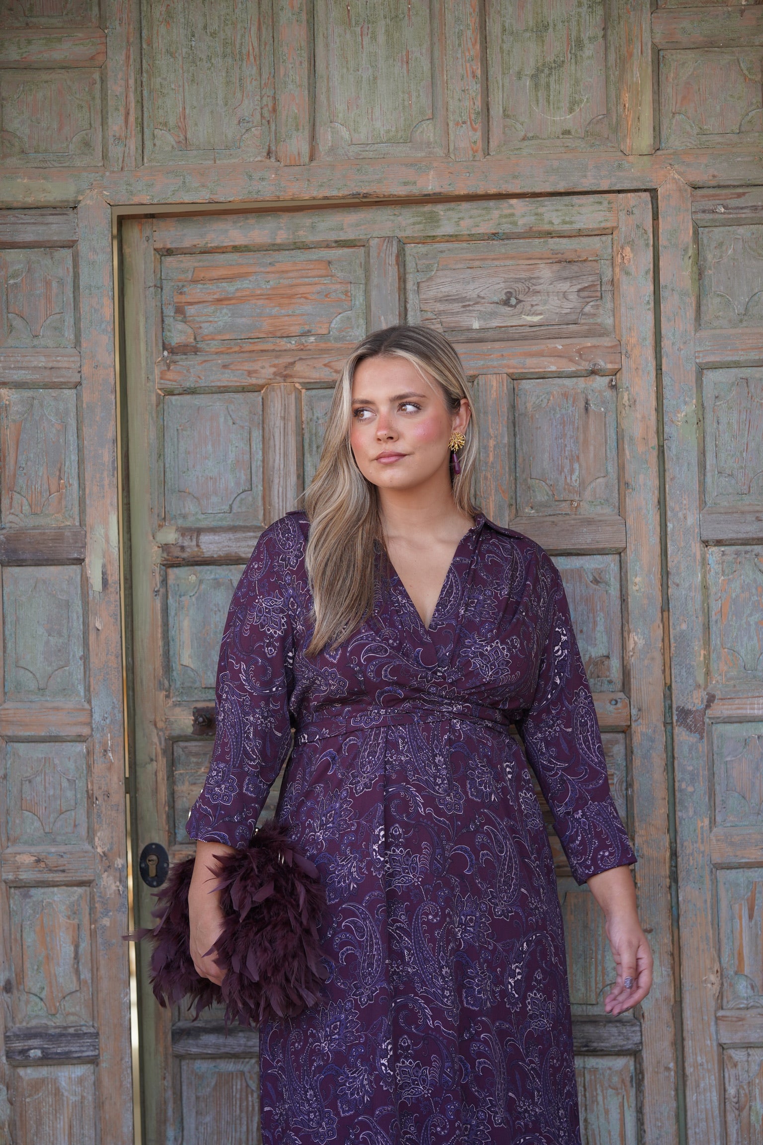 VESTIDO MEREN BERENJENA