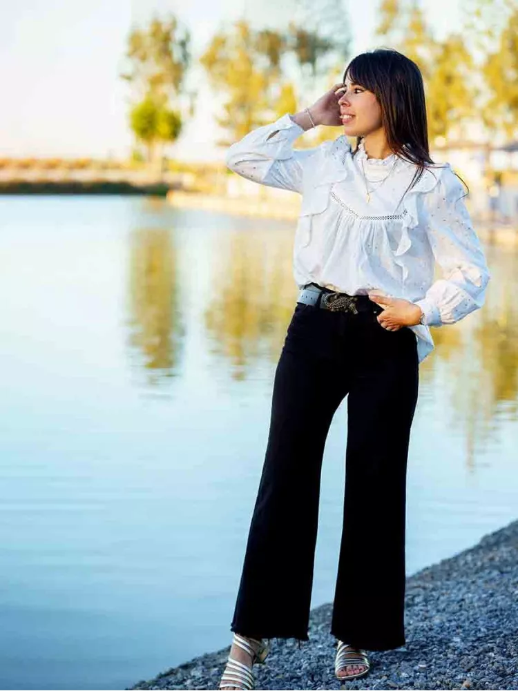 Jeans Cropped, Jeans Mujer, Pantalón Negro, Mariquita Trasquilá